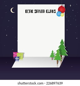 Letter for Santa Claus. Vector image