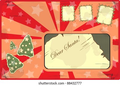 letter to Santa Claus in vintage style