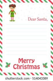 letter to santa with elf girl