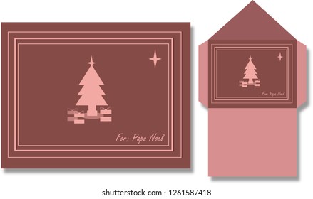 Letter to Santa, letter envelope, envelope design.