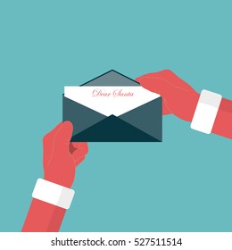 Letter to Santa flat design