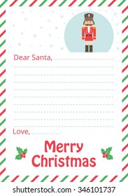 letter to santa with nutcracker