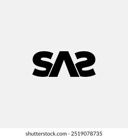 Letter SAS logo monogram typography