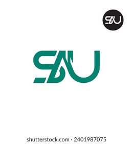 Letter SAU Monogram Logo Design