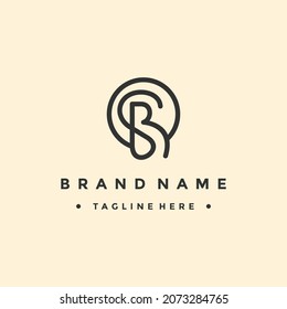 Letter SB Abstract logo vector design template