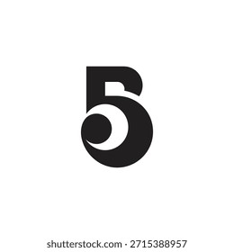 letter sb abstract loop geometric logo vector 