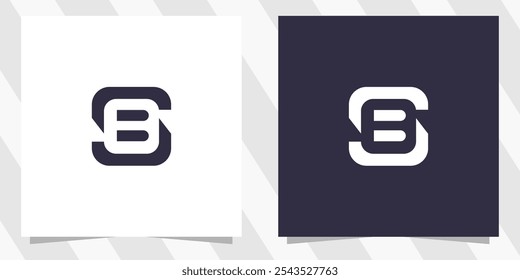 letter sb bs logo design vector