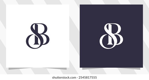 Vector de diseño de logotipo BS Letter