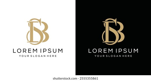 letter SB BS logo design, serif font icon vector concept, for business, fashion and beauty