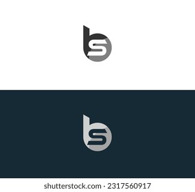 Letra SB, vector de diseño de logotipo de monograma BS