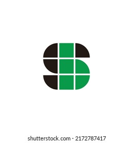 Letter Sb BS S B Diamond Geometric Symbol Simple Logo Vector