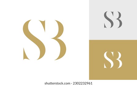 Letter SB initial monogram logo design
