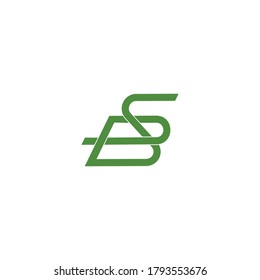 letter sb linked overlap motion logo vector