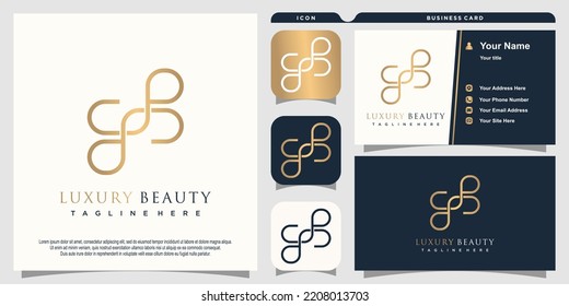 Letter sb logo design with creative concept for beauty business