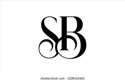 Logo-Design von Letter SB. SB Logo-Monogramm-Design-Vektorgrafik.