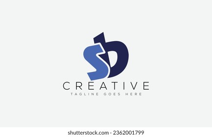 Ilustración vectorial de la plantilla de diseño del logotipo SB de la letra.