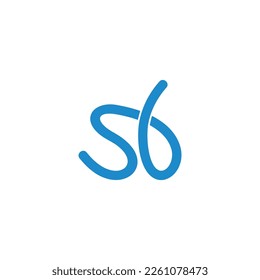 vector de movimiento de bucle sb de letra 