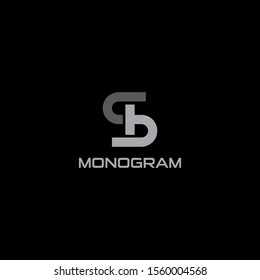 letter sb monogram logo in vector