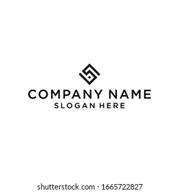 letter sb square logo design vector illustration template