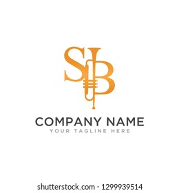 Letter SB Trumpet Logo