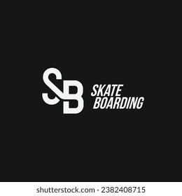 Letter SB urban sporty logo design concept. Vector illustration