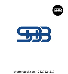 Diseño de logotipo de monograma SBB para carta