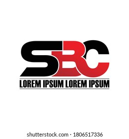 Letter SBC simple logo design vector