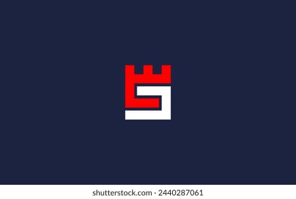letter sc with castle logo icon design vector design template inspiration