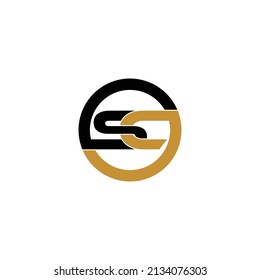 Letter SC circle logo design vector