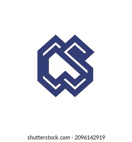 letter SC or CS initial logo icon vector template