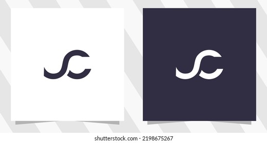 letter sc cs logo design