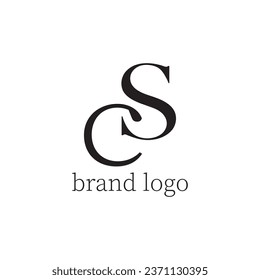 letter SC, CS logo, SC,CS,S,C Abstract Letters Logo Monogram, Letters S and C or SC line logo design.SC initial logo.Vector in a line design.tshirt design.