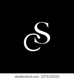 letra SC, logotipo CS, logotipo SC, CS, S,C. Logotipo de las letras abstractas Monograma, logotipo de las letras S y C o logotipo de la línea SC.Logo inicial SC.Vector en un diseño de línea.diseño de camiseta.