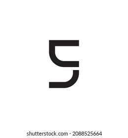 
letter SC CS S C simple symbol logo vector
