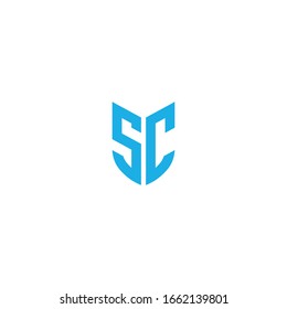 Letter SC initial logo design template vector illustration