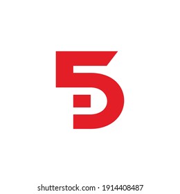 letter sc linked geometric simple flat line logo vector