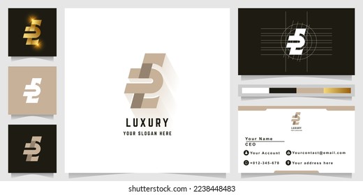 Letter Sc or Se monogram logo with business card design