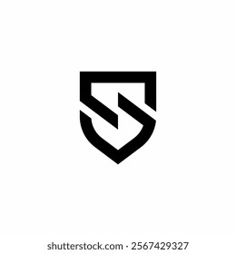 Letter SC shield defense security monogram modern logos