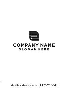 letter sc square logo design vector illustration template