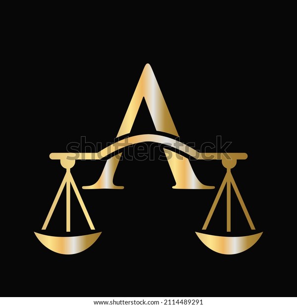 Letter\
A Scale Attorney Law Logo Design. Initial Pillar, Law firm,\
Attorney Sign Design On Letter A Concept\
Template
