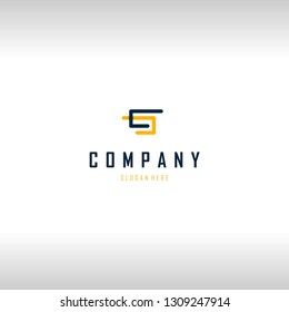 Letter SC/CS Modern Abstract Creative Business Minimalist Techno Logo
