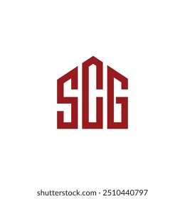 Letter SCG logo design vector