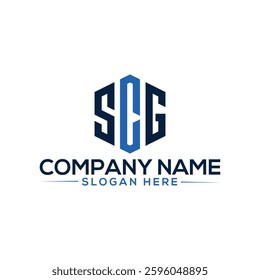 Letter scg modern Logo Vector Design. Minimal scg logo template background in illustrator.