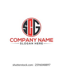 Letter scg modern Logo Vector Design. Minimal scg logo template background in illustrator.