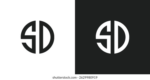 Letter SD, 5D or Number 50 Logo Design
