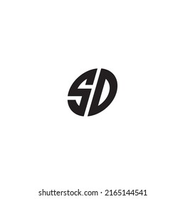 Letra SD Circle World Globe Tiro Logotipo creado recientemente minimalista simple moderno