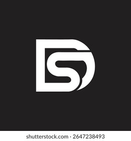 Modelo de design de logotipo de marca Carta SD ou DS.
