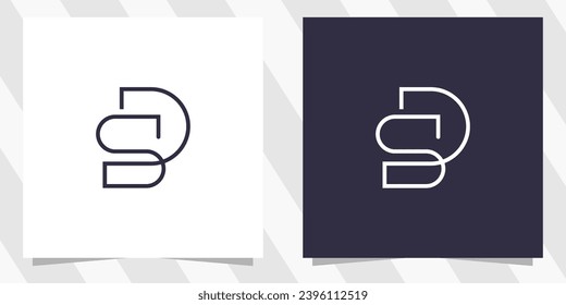 letter sd ds logo design