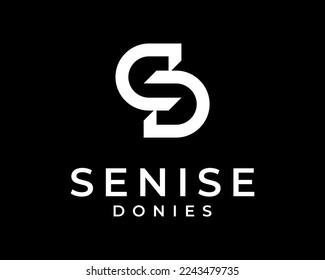 Letter SD DS Monogram Alphabet Simple Minimal Modern Contemporary Minimalist Icon Vector Logo Design