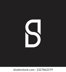 letter sd infinity smooth logo vector 